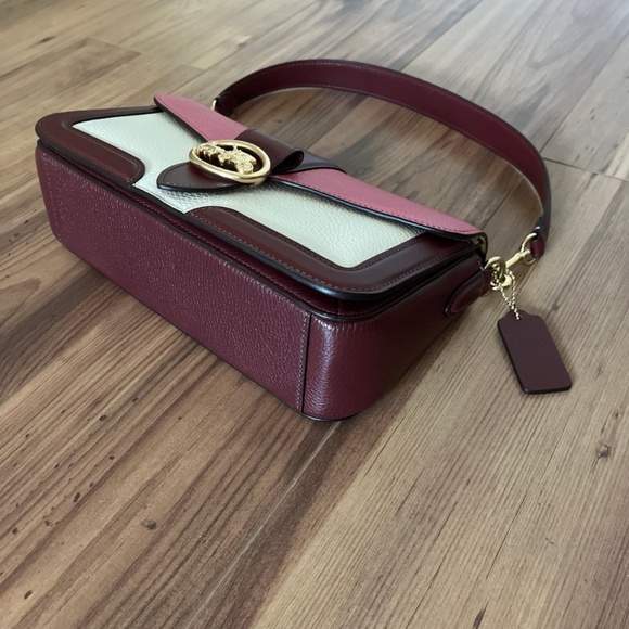 Coach Georgie Colorblock Shoulder Bag in Chalk/Confetti Pink Multi - Picture 4 of 8